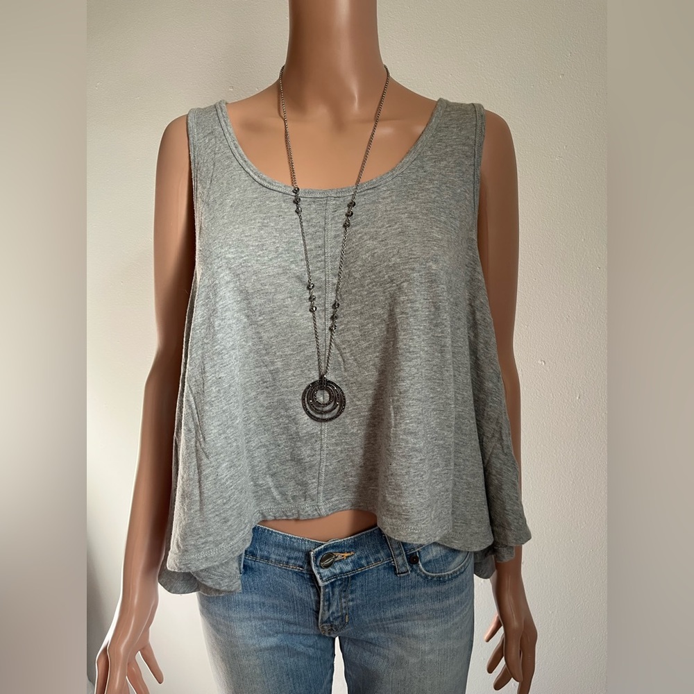 Gray High-Low Tank Top
